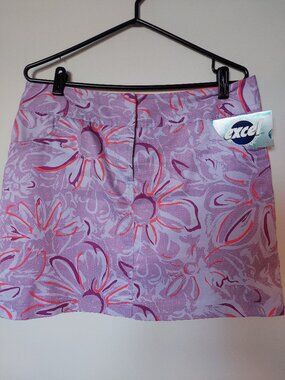 Adidas Climacool floral print tennis or golf athletic Skort Size 10 Purple